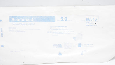 Mallinckrodt 86546 Reinforced Tracheal Tube, Uncuffed 5.0mm I.D. x 7.3mm O.D.